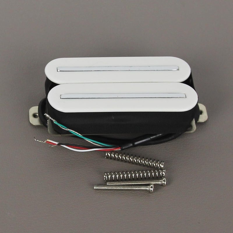 FLEOR High Output Bridge Pickup Hot Dual Rail Humbucker Pickups Ceramic Electric Guitar Pickup Humbucker, White - Image 3